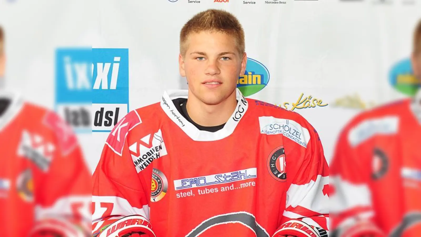 EHC-Talent Markus Eberhardt spielt zusammen mit Raphael Kaefer mit der deutschen Junioren-Auswahl  in der Slowakei.  (Foto: smg/R. Lauer)