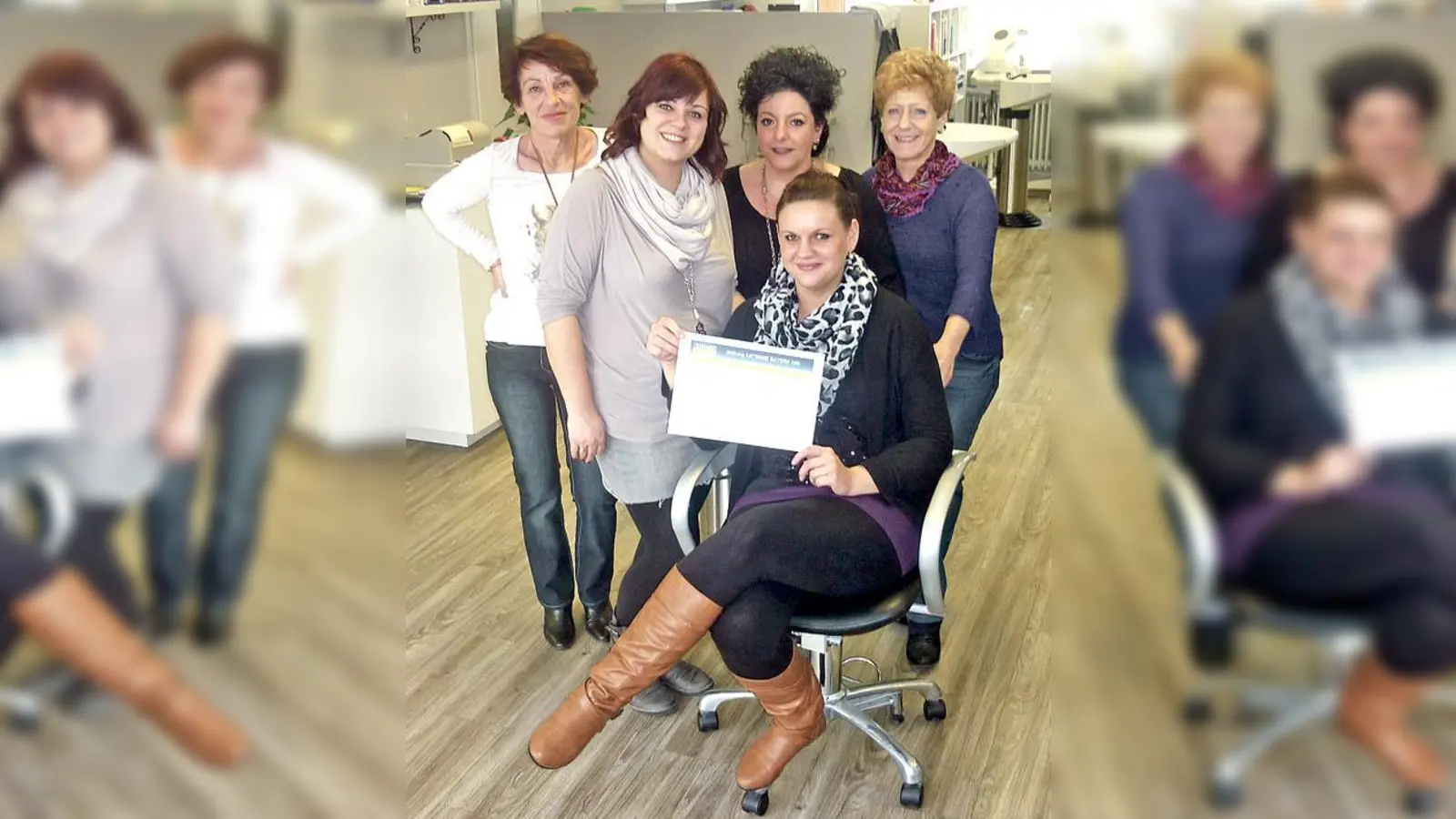 Hildegard Schuhbauer, Nikola Krajewski, Alex Küblböck, Daniela Wirth und Jutta Nowakowitsch (v. l.) sind für spenden statt exen.	 (Foto: privat)