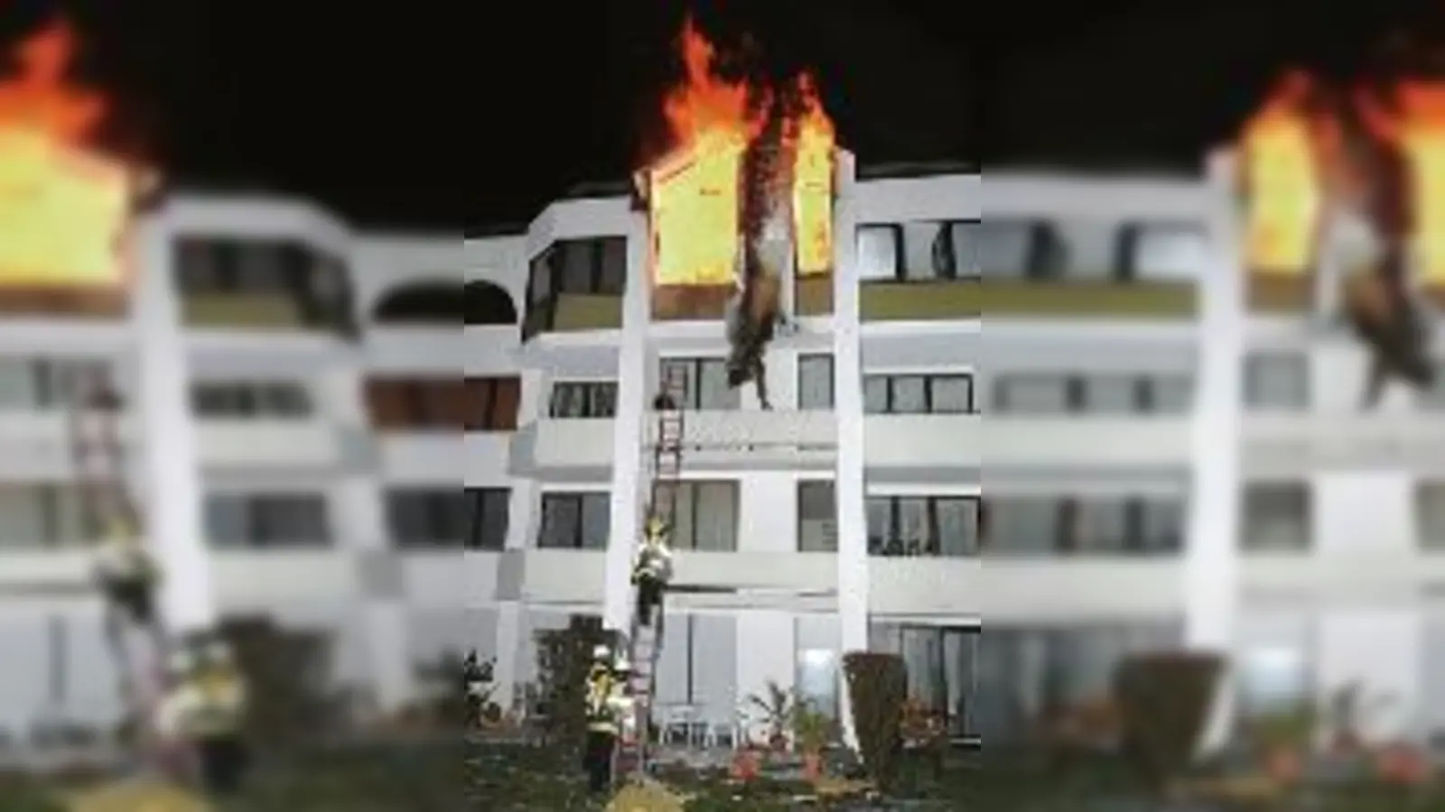 Die Flammen schlugen hoch, als die Feuerwehr am 3. Dezember in der Berg am Laimer Halserspitzstraße eintraf und mehrere Menschen rettete. (Foto: FW)