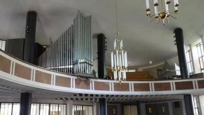 Die von Gerald Woehl renovierte große Steinmeyer-Orgel in der Matthäuskirche. (Foto: Armin Becker)