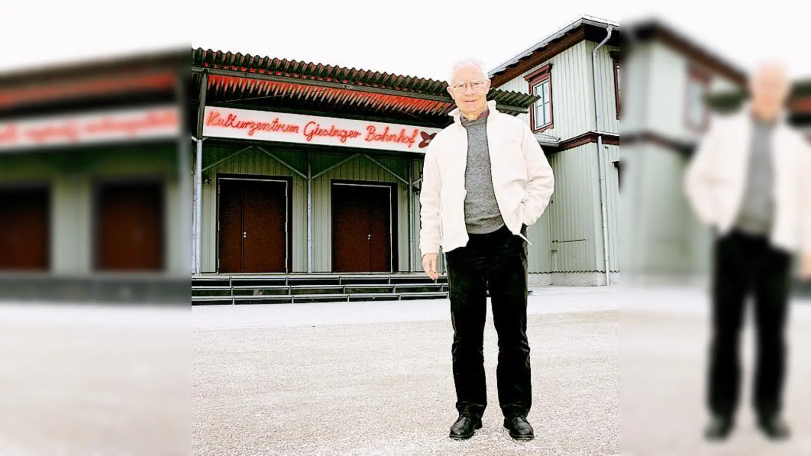 Vor dem »Giesinger Kulturbahnhof«, einem Herzstück Giesings, blickt BA-Chef Horst Walter positiv gestimmt in die Zukunft. 	 (Foto: Hettich)