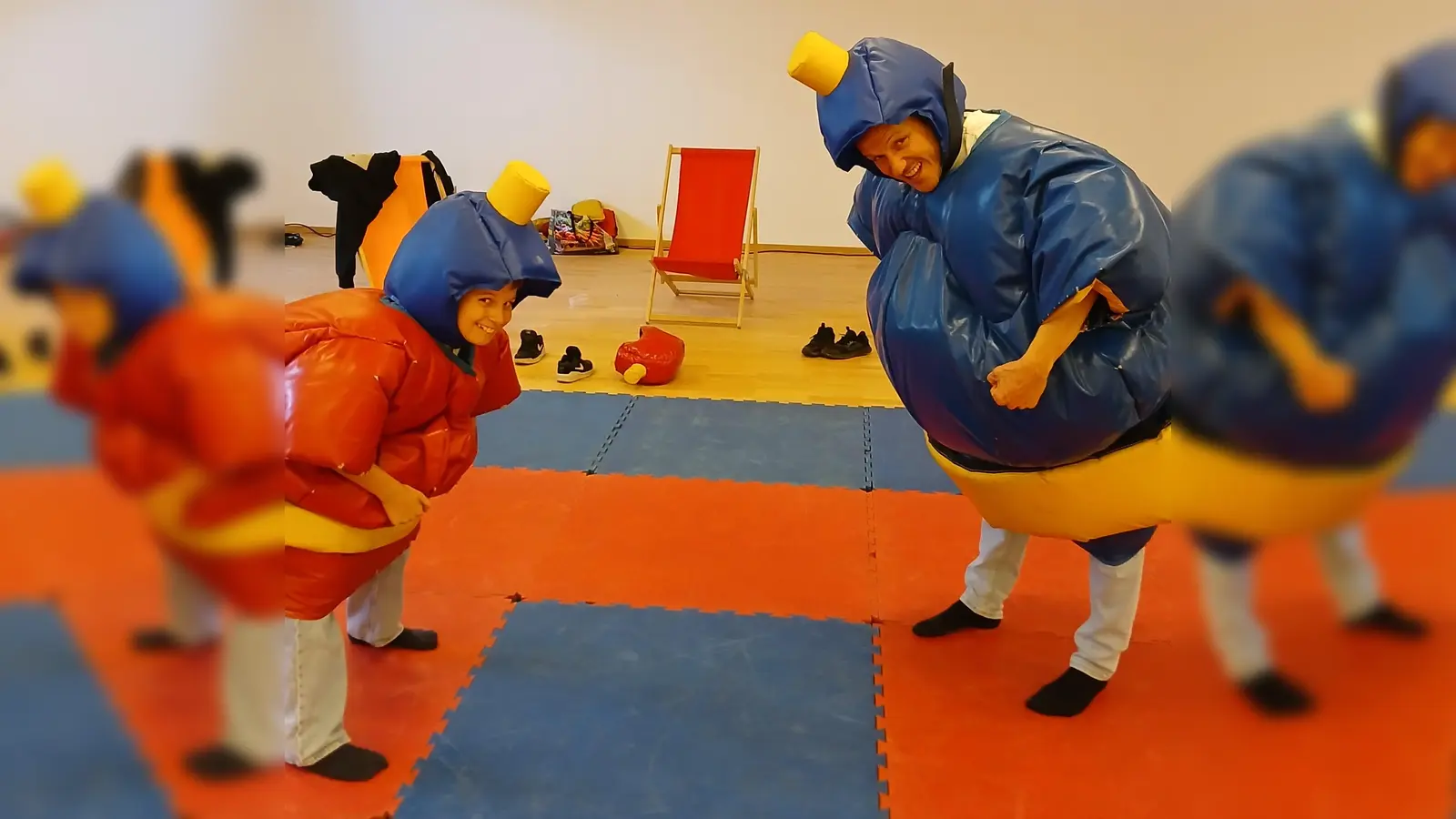 Das Sumo-Ringen kam bei der Ferienparty hervorragend an und sorgte für gute Laune. (Foto: Timeout)