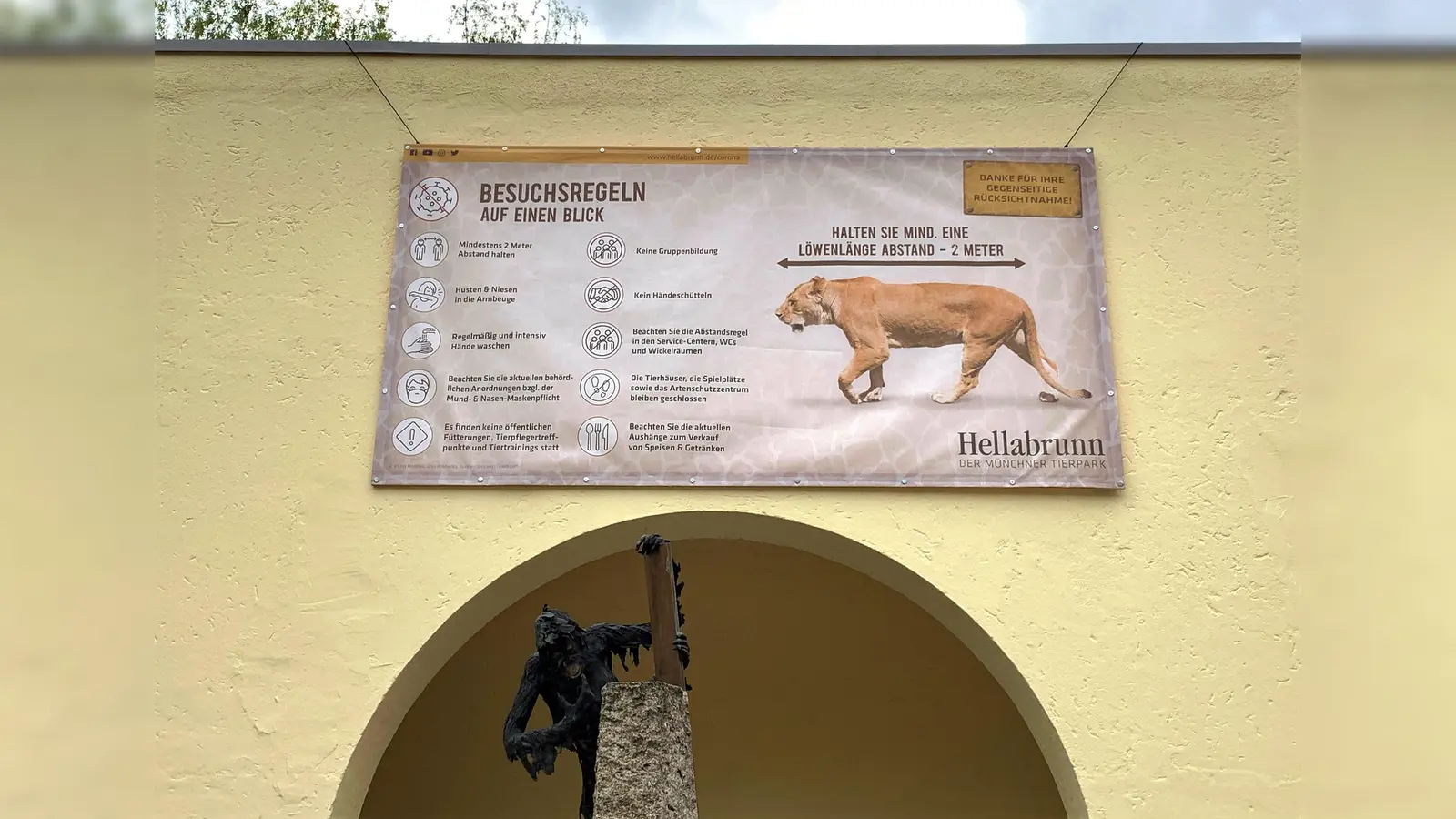 Der Tierpark Hellabrunn ist seit Montag, 11. Mai wieder mit einem ausführlichen Schutzkonzept für seine Besucher geöffnet. (Foto: Tierpark Hellabrunn)