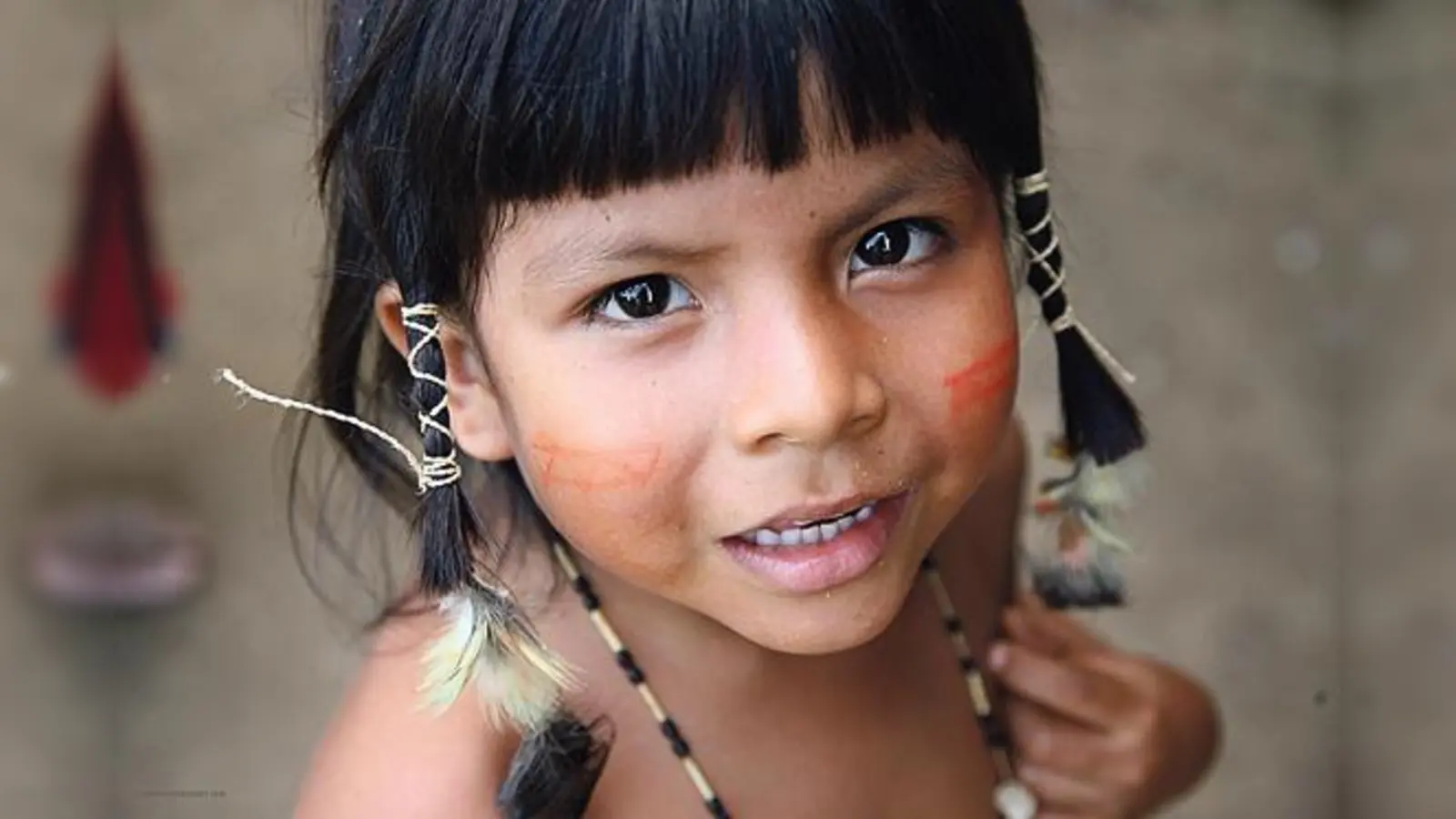 Indianerkinder vom Amazonas sammeln mit der ausstellung Geld für den Erhalt des Regenwaldes.  (Foto: Little ART)