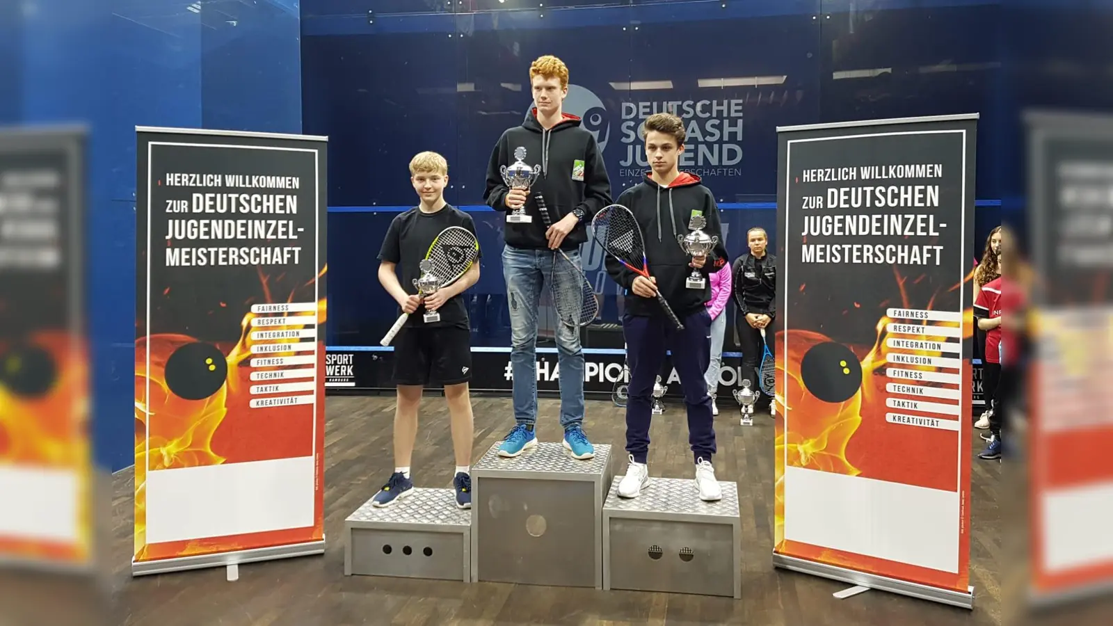 Bei den 41. Deutschen Einzelmeisterschaften schnitten die Spieler der Squash-Insel Taufkirchen hervorragend ab. (Foto: VA)