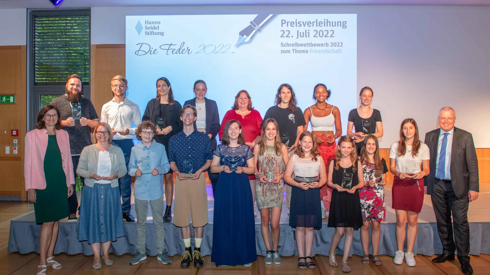 Letztes Jahr lautete das Thema des Literaturwettbewerbs „Freundschaft”: Die Preisverleihung „Die Feder” fand am 22. Juli 2022 in der Hanns Seidel Stiftung München statt. (Foto: Thomas Plettenberg)