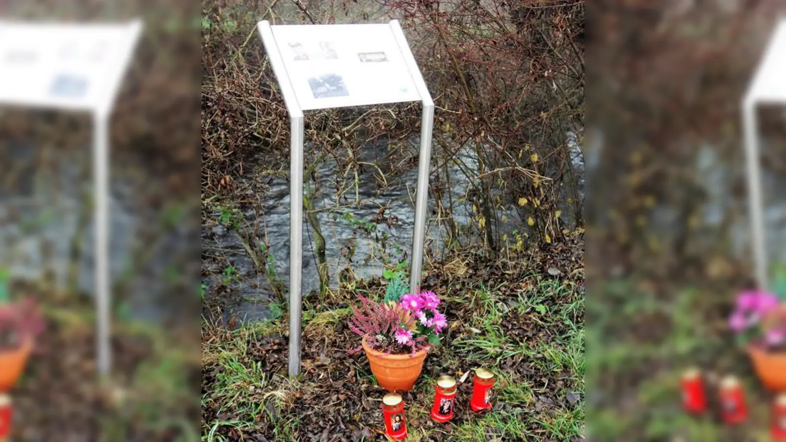 Die Informationstafel für die Opfer eines Flugzeugabsturzes im Zweiten Weltkrieg steht südlich von Goldach.  (Foto: Verein)