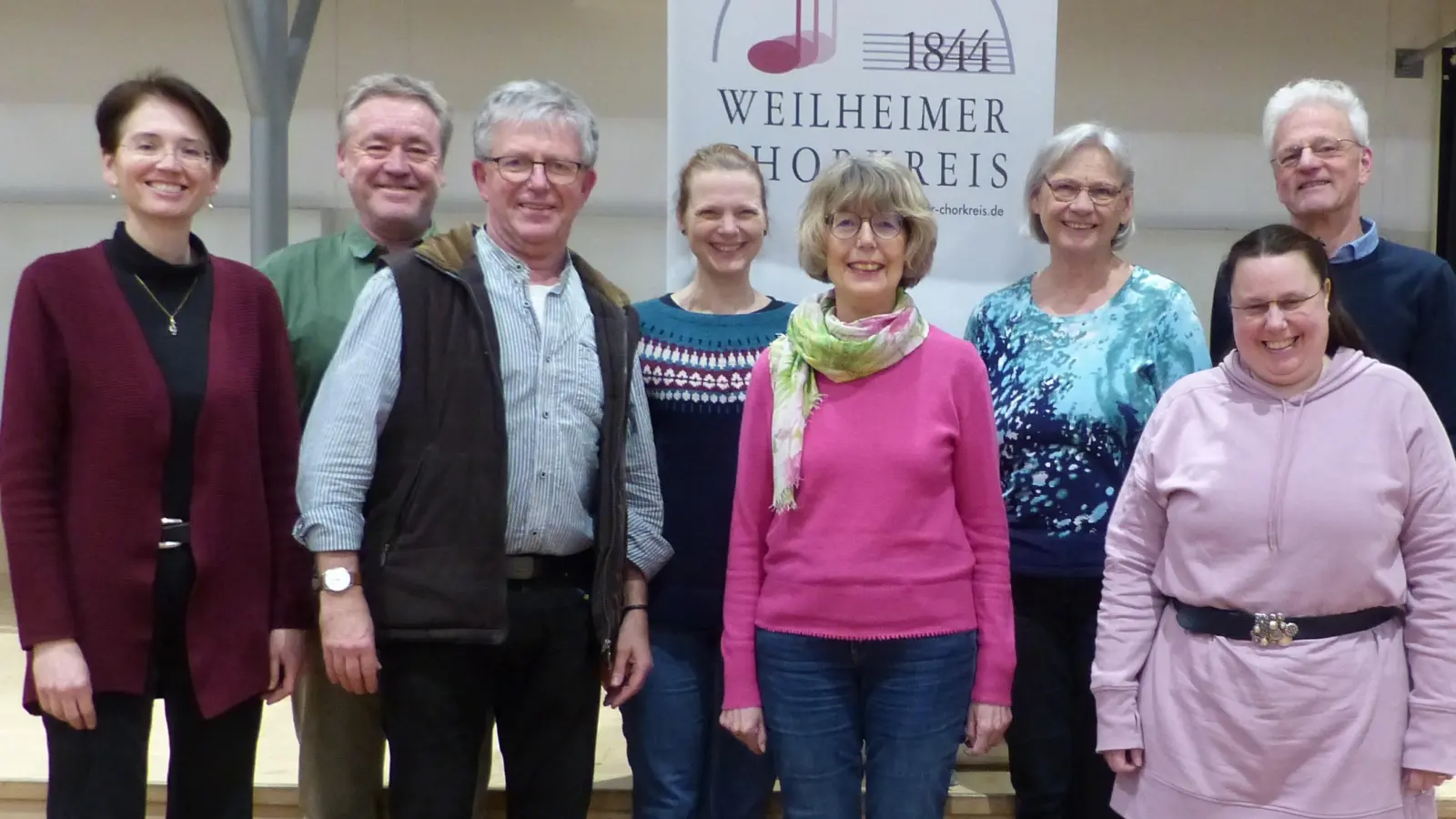 Der neu gewählte Vorstand des Weilheimer Chorkreises (von links): Elisabeth Reitzer, Hans Konetschny, Ingo Remesch, Susanne Völkl, Sabine Michel, Sigrid Jelinek, Bettina Obernöder und Michael Schauer. (Foto: Chorkreis)