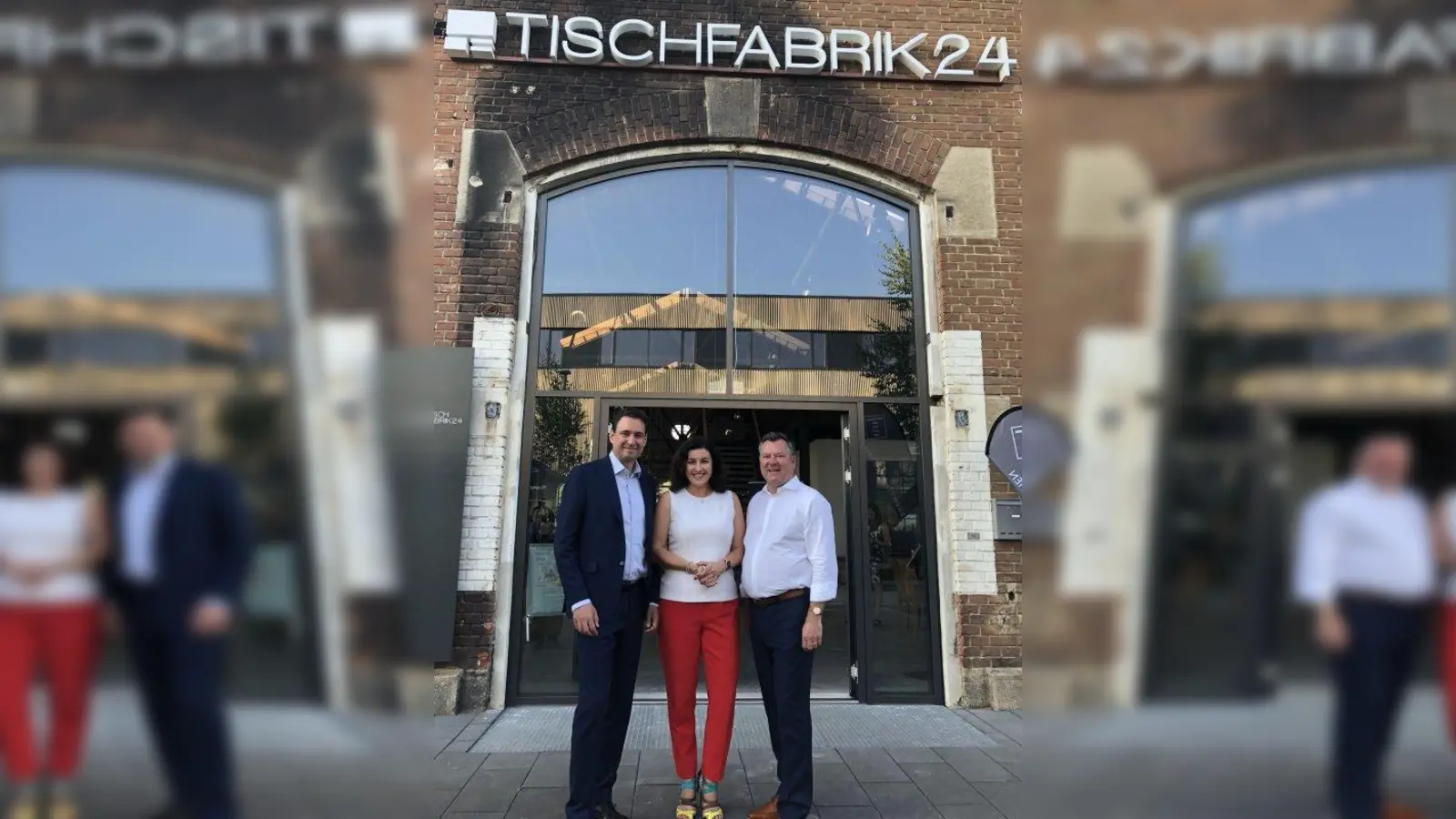Die Landtagskandidaten Georg Eisenreich (links) und Josef Schmid gemeinsam mit Dorothee Bär, Staatsministerin für Digitalisierung im Bundeskanzleramt. (Foto: Veronika Mirlach)