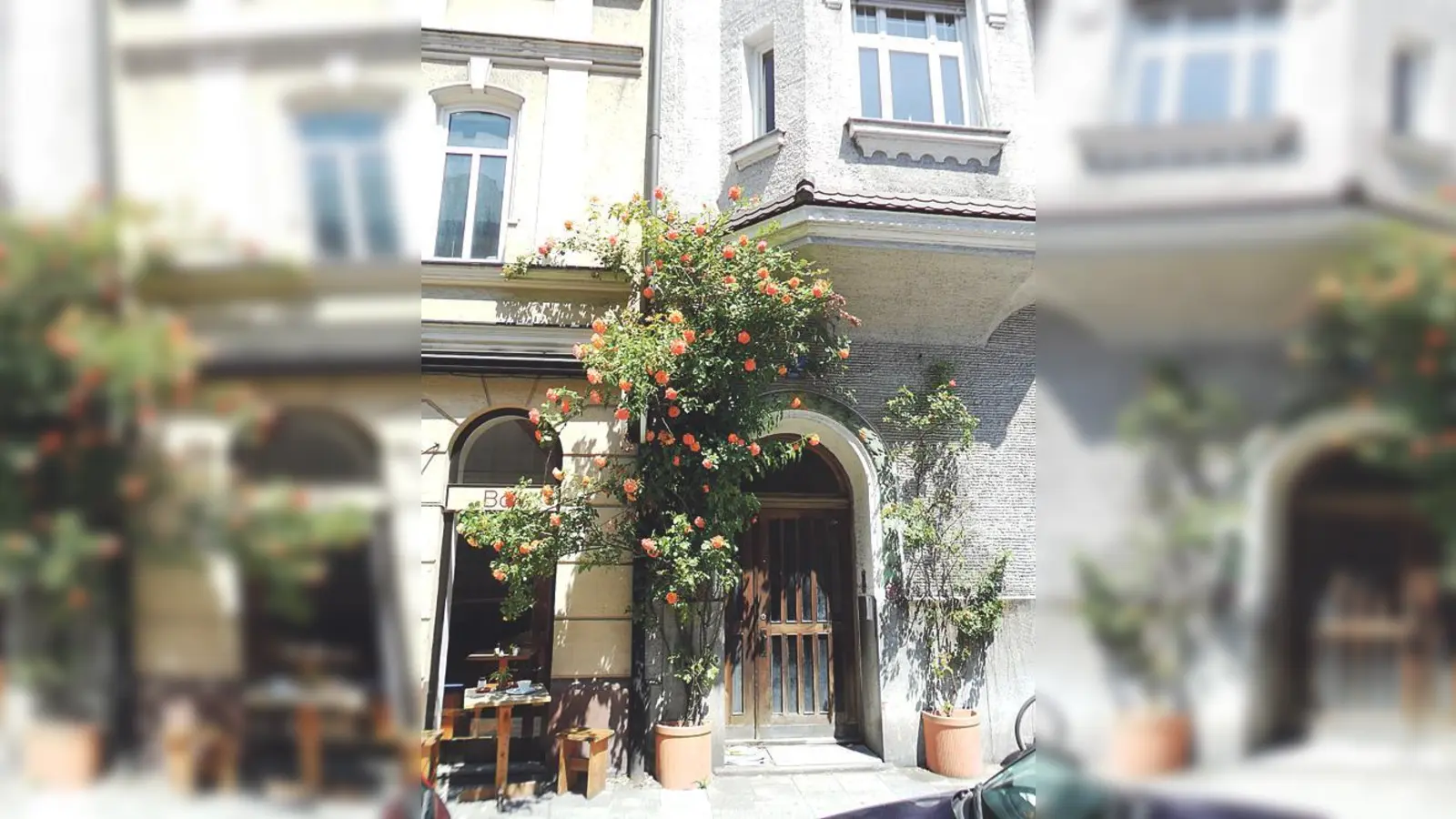 Zeichen setzen für den »NaturKulturPfad Heßstraße«: mit einem grünen Hausportal. 	 (Foto: VA)