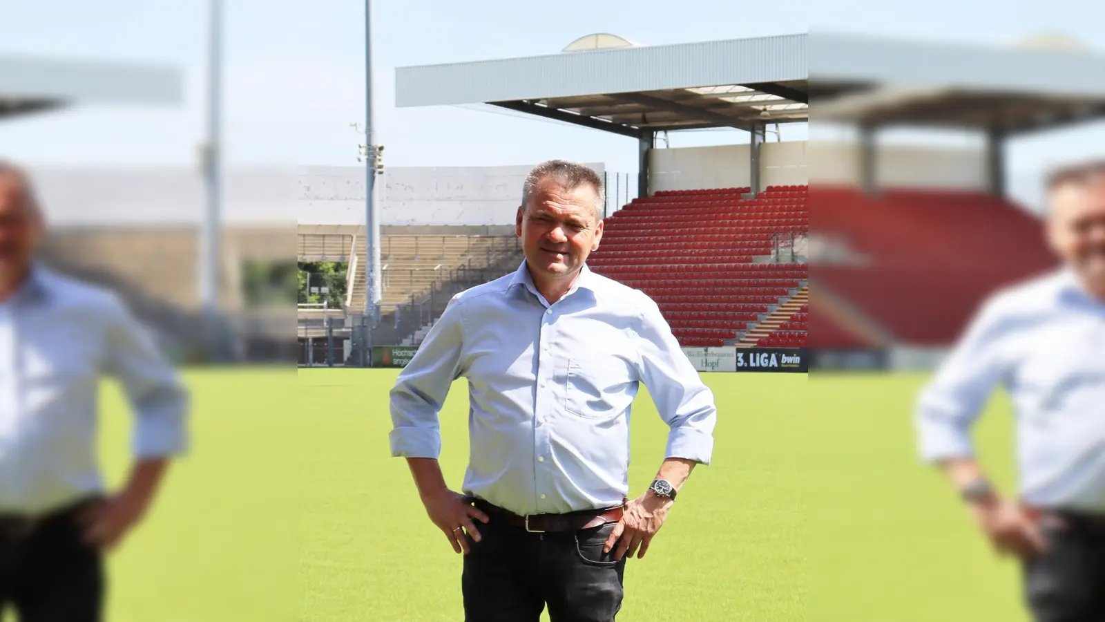 SpVgg-Präsident Manfred Schwabl und der neue sportliche Leiter, Claus Schromm, suchen nach einem neuen Cheftrainer. (Foto: Heike Woschee)