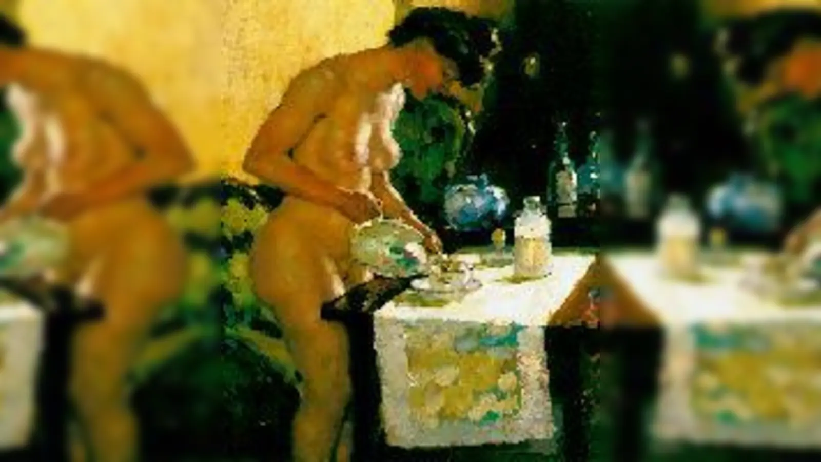 Modell am Teetisch, Leo Putz, 1903.	 (Foto: Veranstalter)