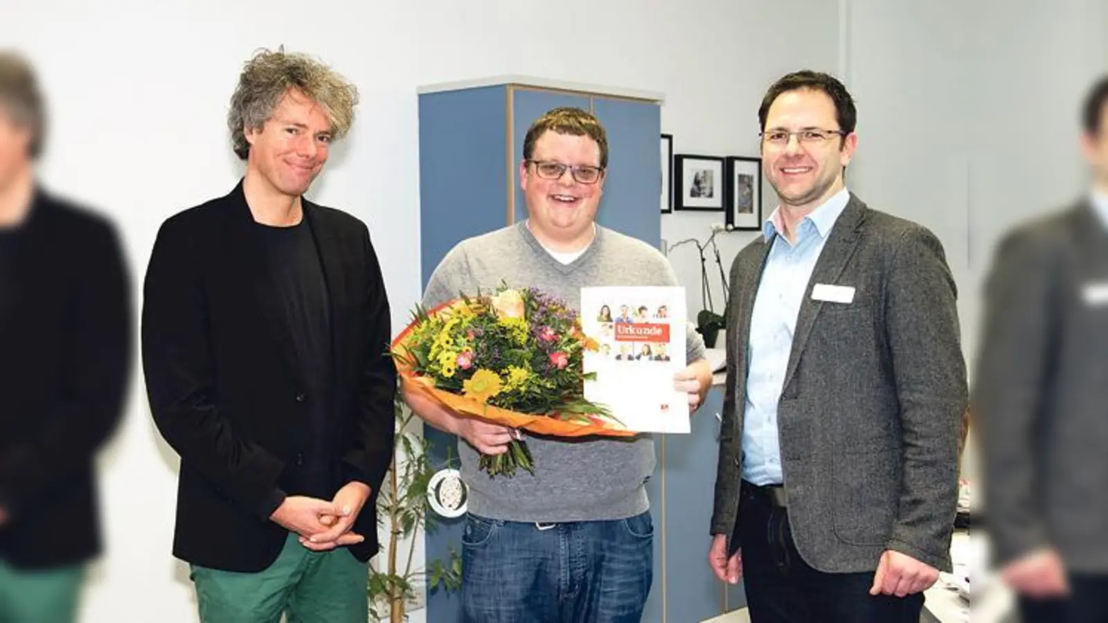 Peter Huber, Stammzellenspender Martin Egger und Martin Ellmaurer (v. li). 	 (Foto: kk)