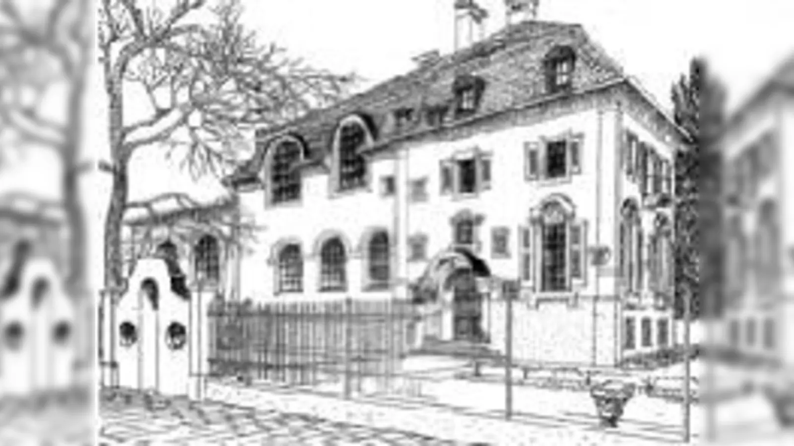 So sieht der Künstler Rolf Ege die Monacensia in der Maria-Theresia-Straße.	  (Foto: VA)