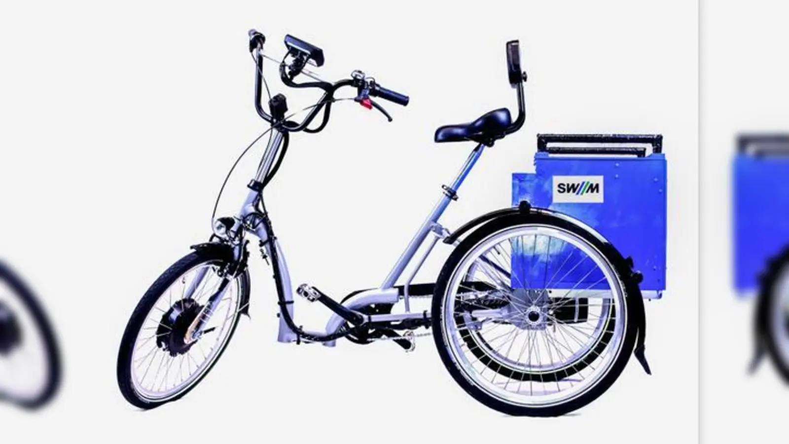 Forscherinnen und Forscher der Technischen Universität München haben im Auftrag der Münchner Verkehrsgesellschaft (MVG) und der Stadtwerke München (SWM) ein E-Trike entwickelt.  (F: TUM/SWM/MVG)