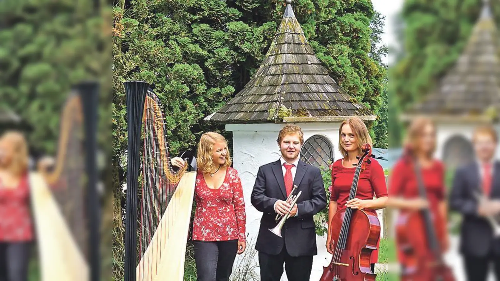 Verena Meurers-Zeiser (Harfe), Franz Tradler (Trompete) und  Regina Brandner (Cello). 	 (Foto: privat)