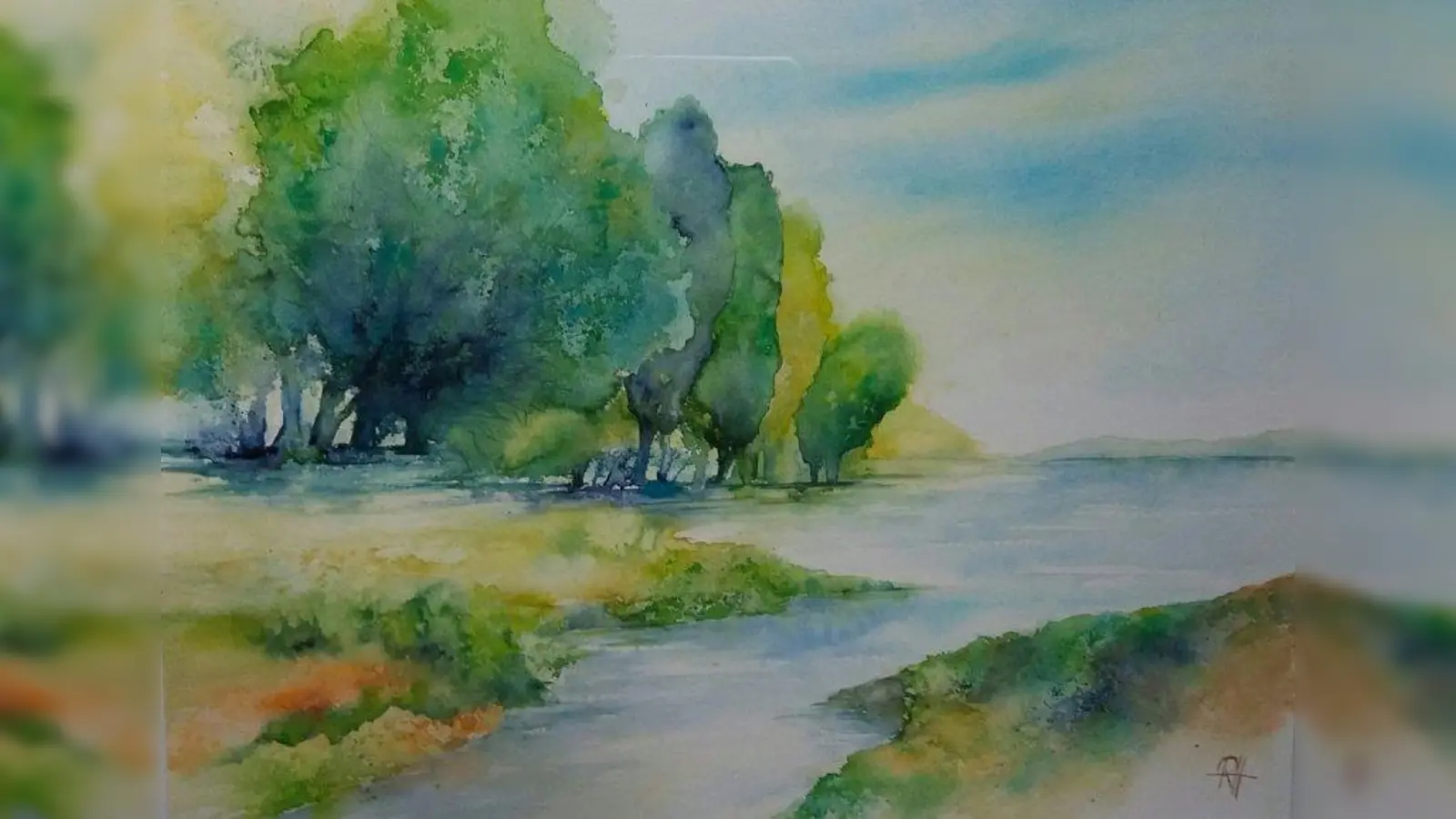 Roswitha Huber zeigt ihre Aquarelle noch bis Mittwoch, 29. März, in der Stadtbibliothek Laim (Fürstenrieder Straße 53). (Foto: privat)