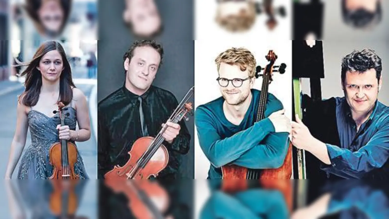 Lena Neudauer (Violine), Benjamin Rivinius (Viola), Julian Steckel (Violoncello) und Paul  Rivinius (Klavier) treten am 22. Oktober in Vaterstetten auf. 	 (Foto: VA)
