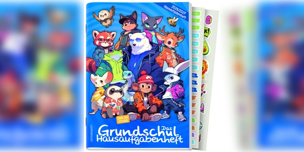 Mit diesem Grundschul-Hausaufgabenheft wird der Schulstart zum Vergnügen. (Foto: Häfft)