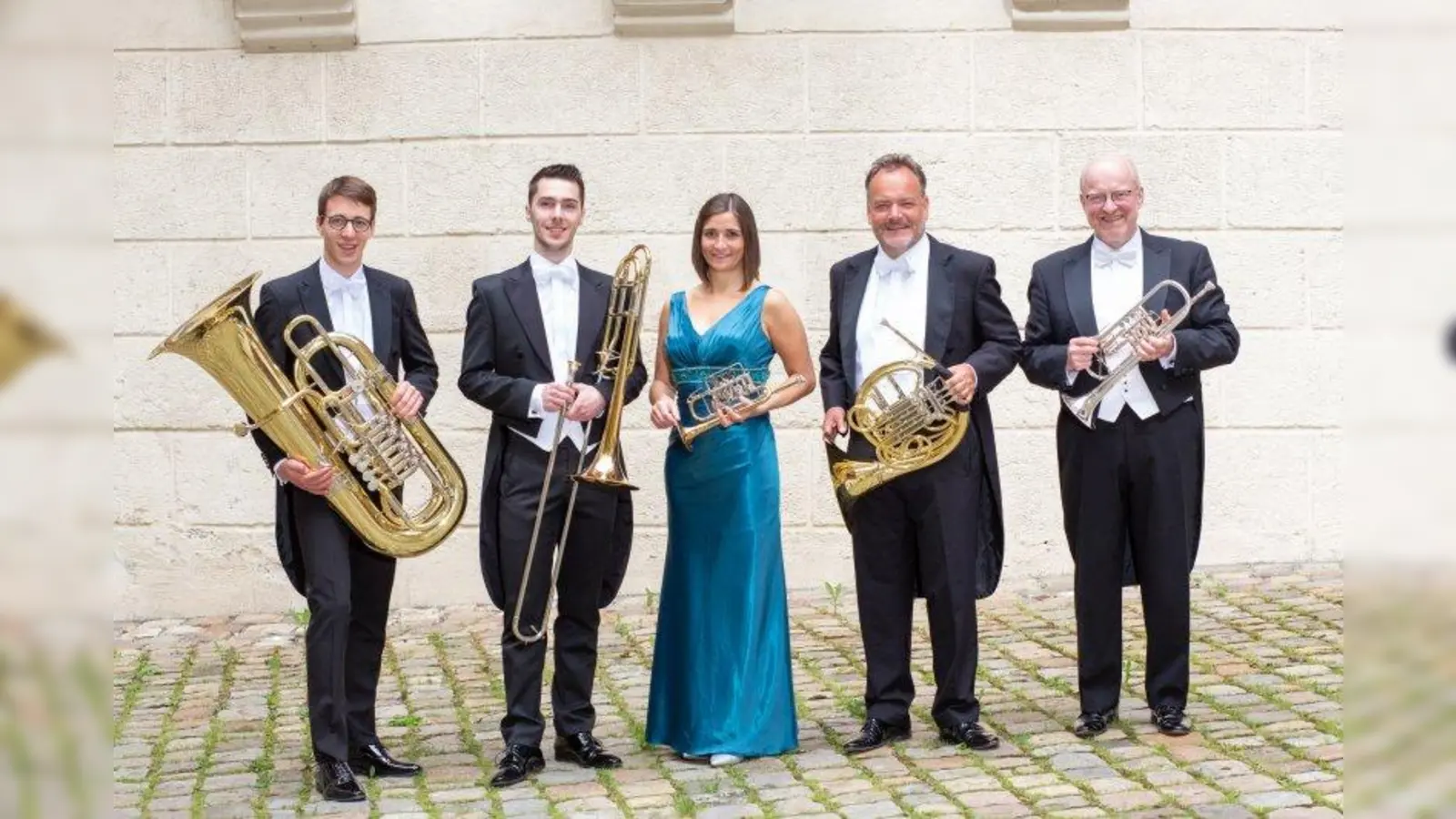 Harmonic Brass: v.l. Karl-Wilhelm Hultsch, Alexander Steixner, Elisabeth Fessler, Andreas Binder und Hans Zellner. (Foto: Mathis Beutel)