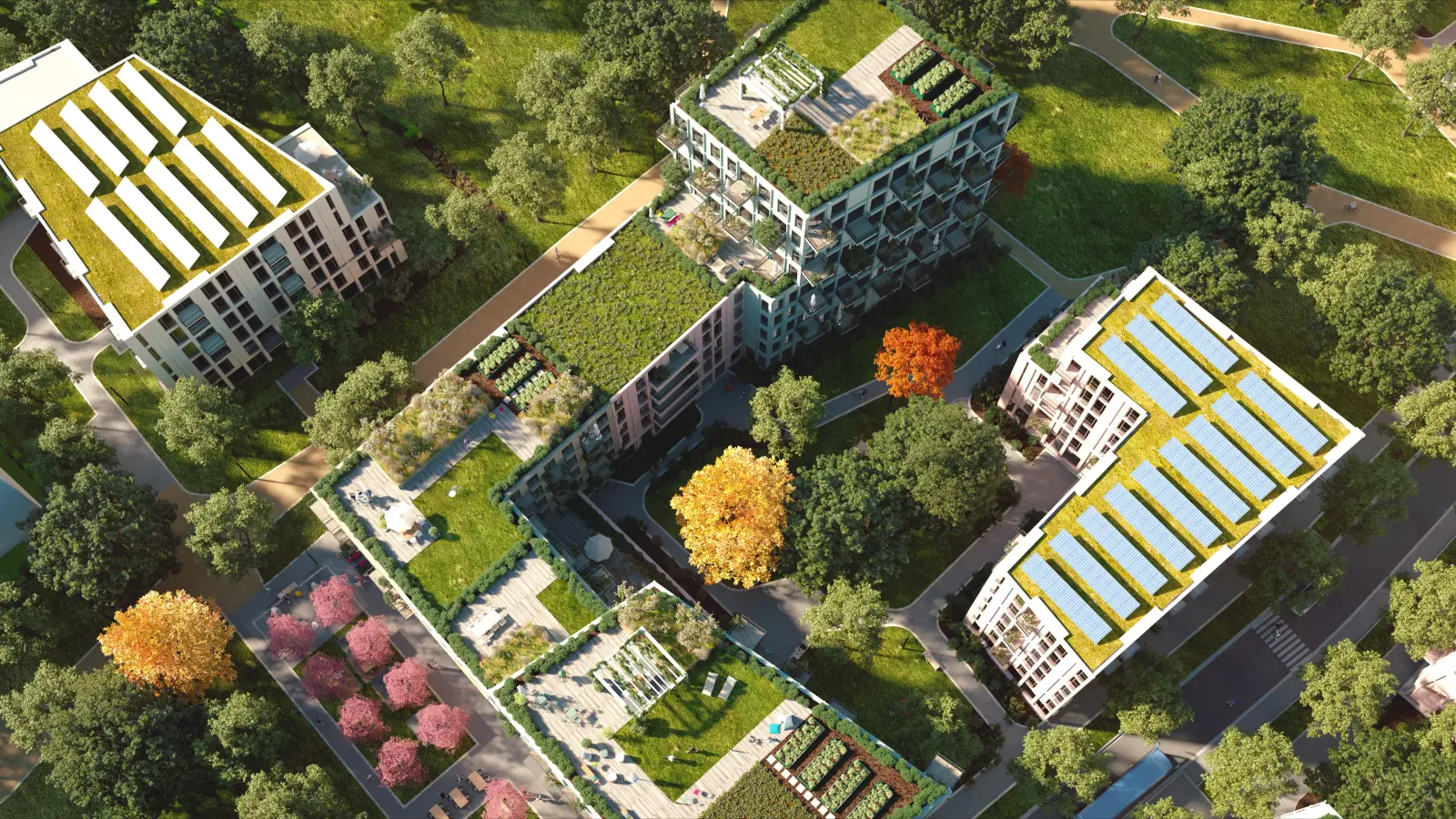 Im neuen Quartier wird es Gemeinschaftsdachgärten geben. (Foto: ECKPFEILER Immobilien Gruppe)