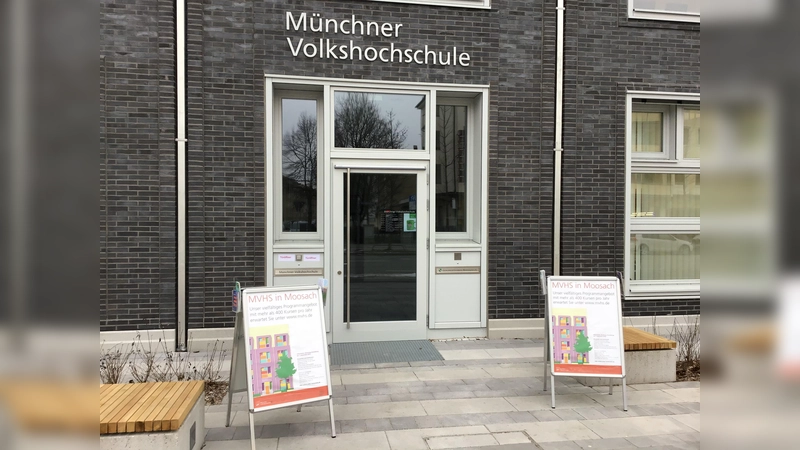 Die MVHS Moosach in der Baubergerstraße 6a mit offenem Programm, erschwinglich für jeden Geldbeutel. (Foto: Daniel Mielcarek)