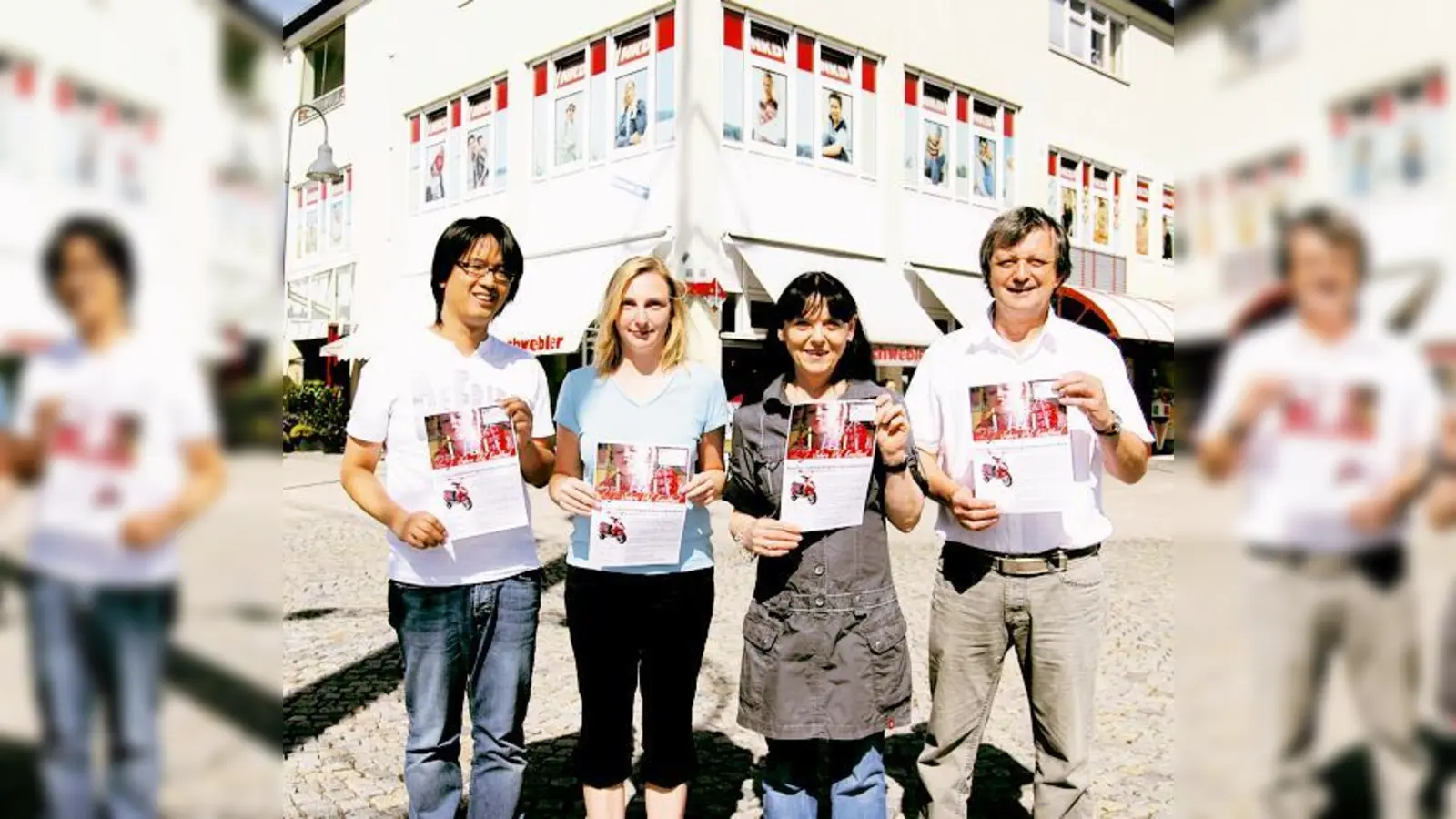 Der Beirat der Werbegemeinschaft IAZ, Kai Suzuki, Maria Greindl, Barbara Guntkowska und Eduard Schwebler (v. li.), freut sich auf die Feierlichkeiten. (Foto: ba)