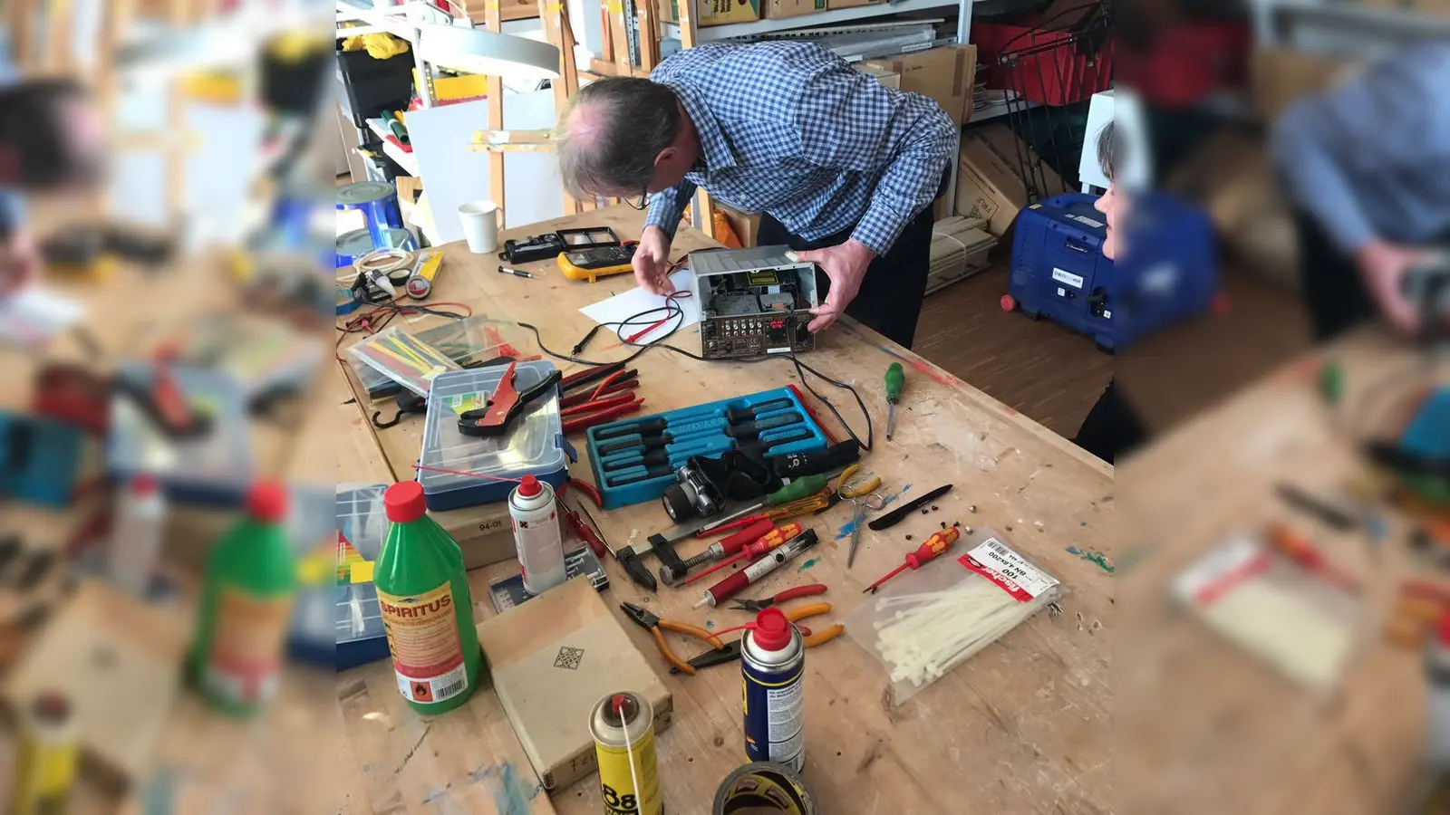 Geschickte Handwerker versuchen im Reparturcafé kaputte Dinge wieder zu richten, das spart Geld und schont die Umwelt. (Foto: Echo)