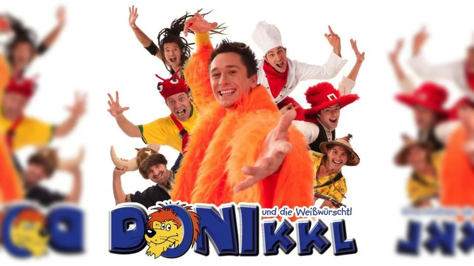 Mit wilden Kostümen und mitreißender Bühnenshow begeistern Donnikkl und die Weißwürschtl Kinder und auch Erwachsene.  (Foto: Hubert Lankes)
