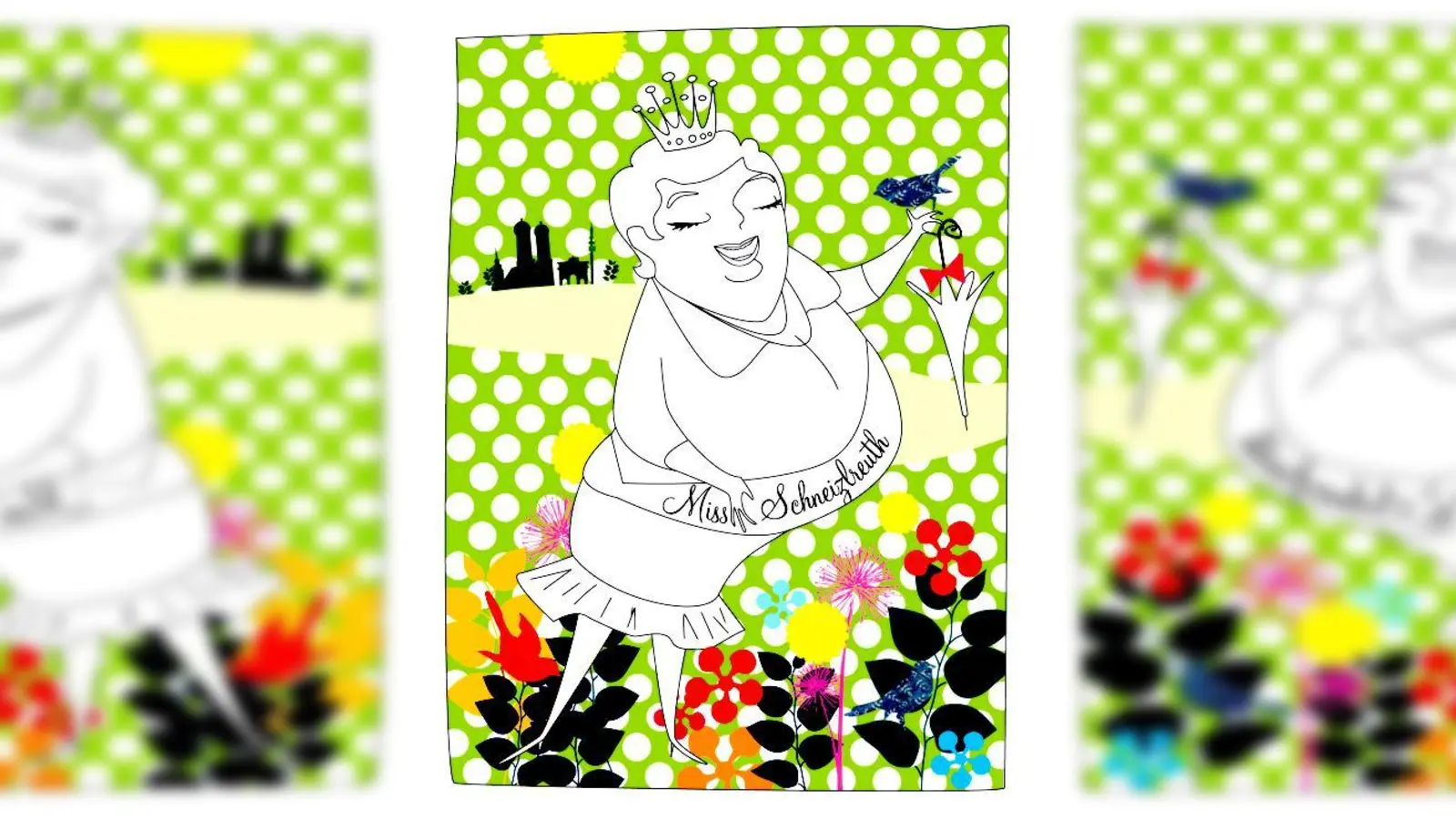 Illustration von Konstanze Läufer-Wiest nach dem wohl bekanntesten Lied von Bally Prell.  (Bild: Läufer-Wiest)