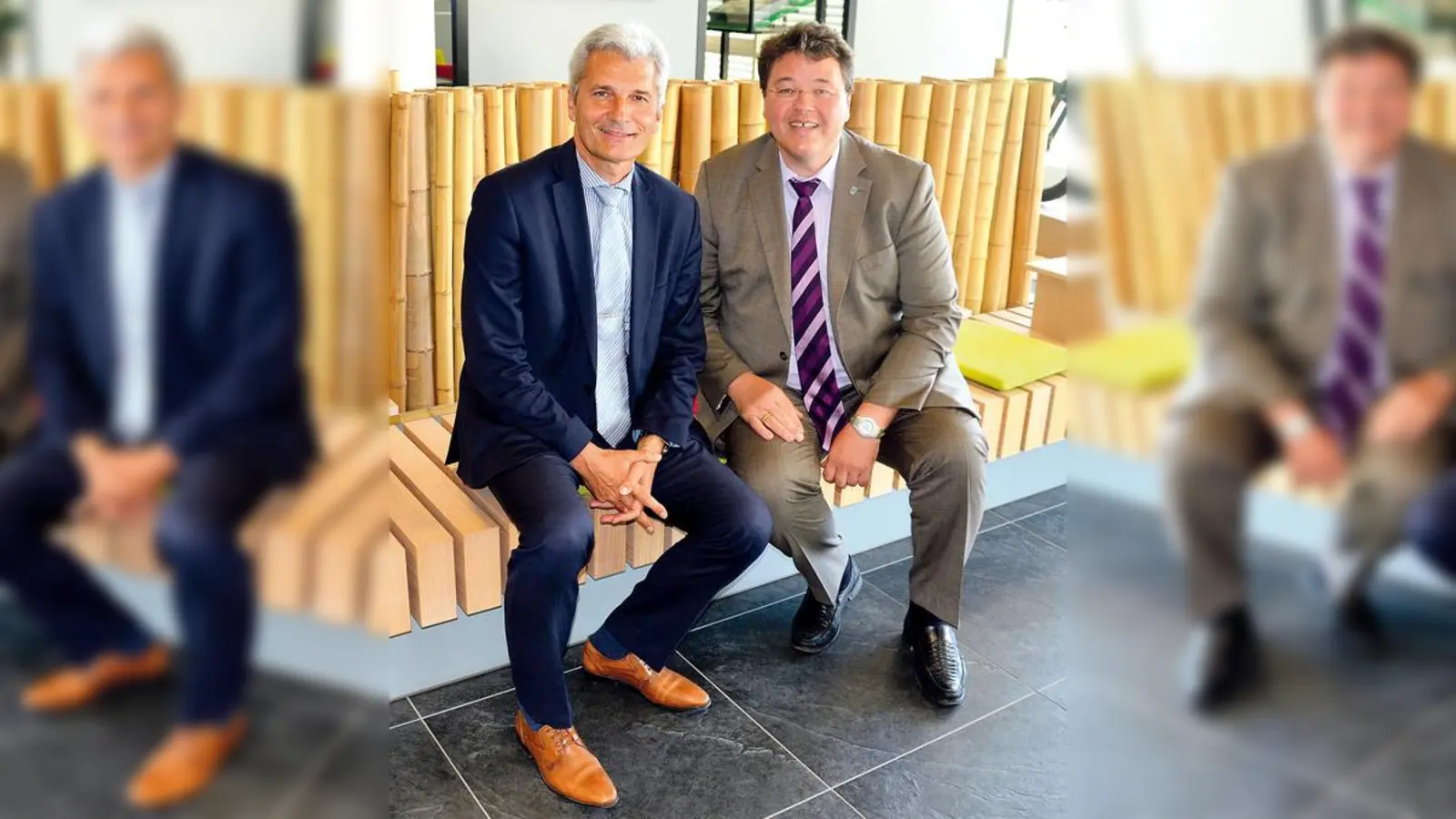 Geschäftsführer Johannes Spatz (l.) und Bürgermeister Thomas Loderer.	 (Foto: MO)