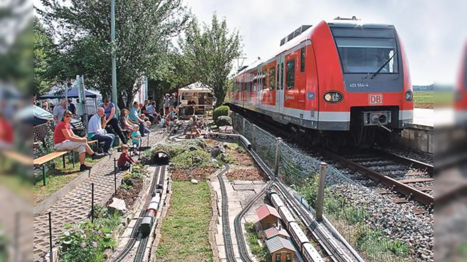 Die Gartenbahnanlage im gemischten digital- und analog-Betrieb ist auch wieder im Einsatz.	 (Foto: VA)