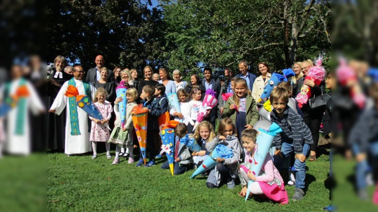 Gruppenfoto zum ersten Schultag an der Grundschule Werdenfelsstraße. (Foto: Gliesche)