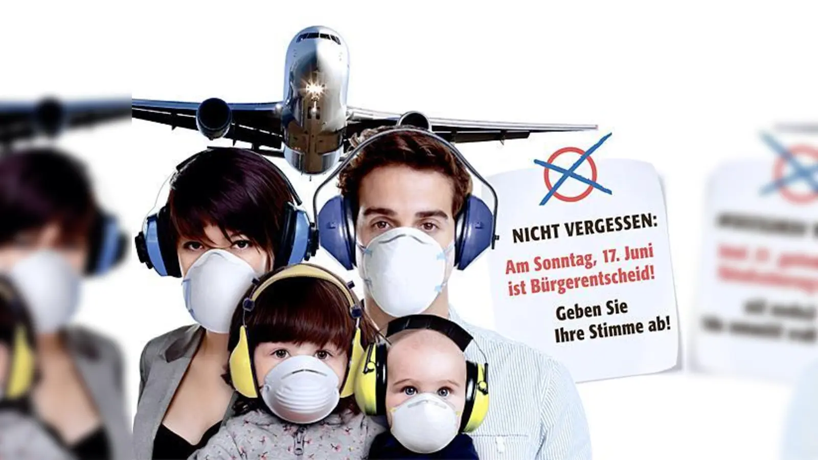 Noch mehr Lärm, noch mehr Klimagase - die Startbahngegner befürchten durch die dritte Startbahn einen gravierenden Verlust an Lebensqualität. 	 (Fotomontage: SK)