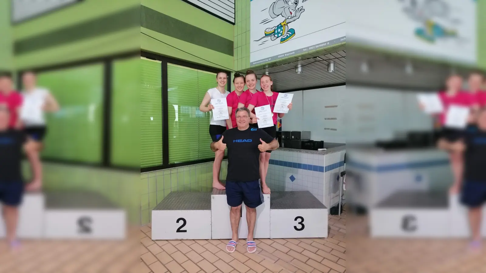Die Schwimmerinnen des SC Prinz Eugen sicherten sich im der 4 x 100 Meter-Lagen Staffel souverän Platz 1 bei den offenen Bayerischen Meisterschaften. (Foto: Verein)