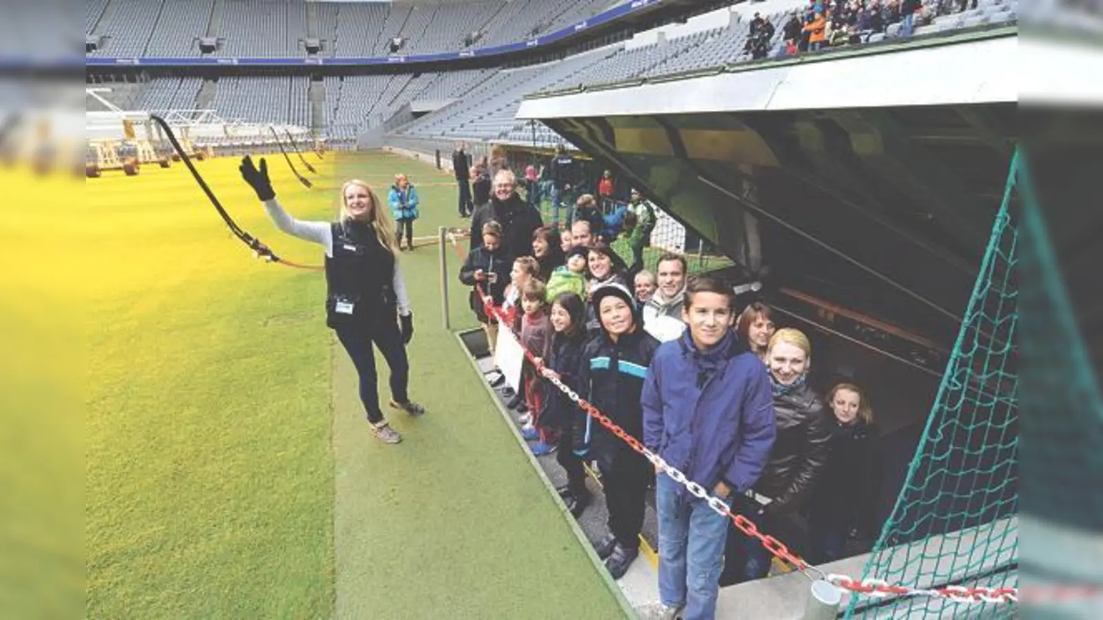 Einmal dahin kommen, wo sonst nur Arjen Robben, Franck ­Ribéry, Manuel Neuer und Pep Guardiola hindürfen.	 (Foto: FCB)