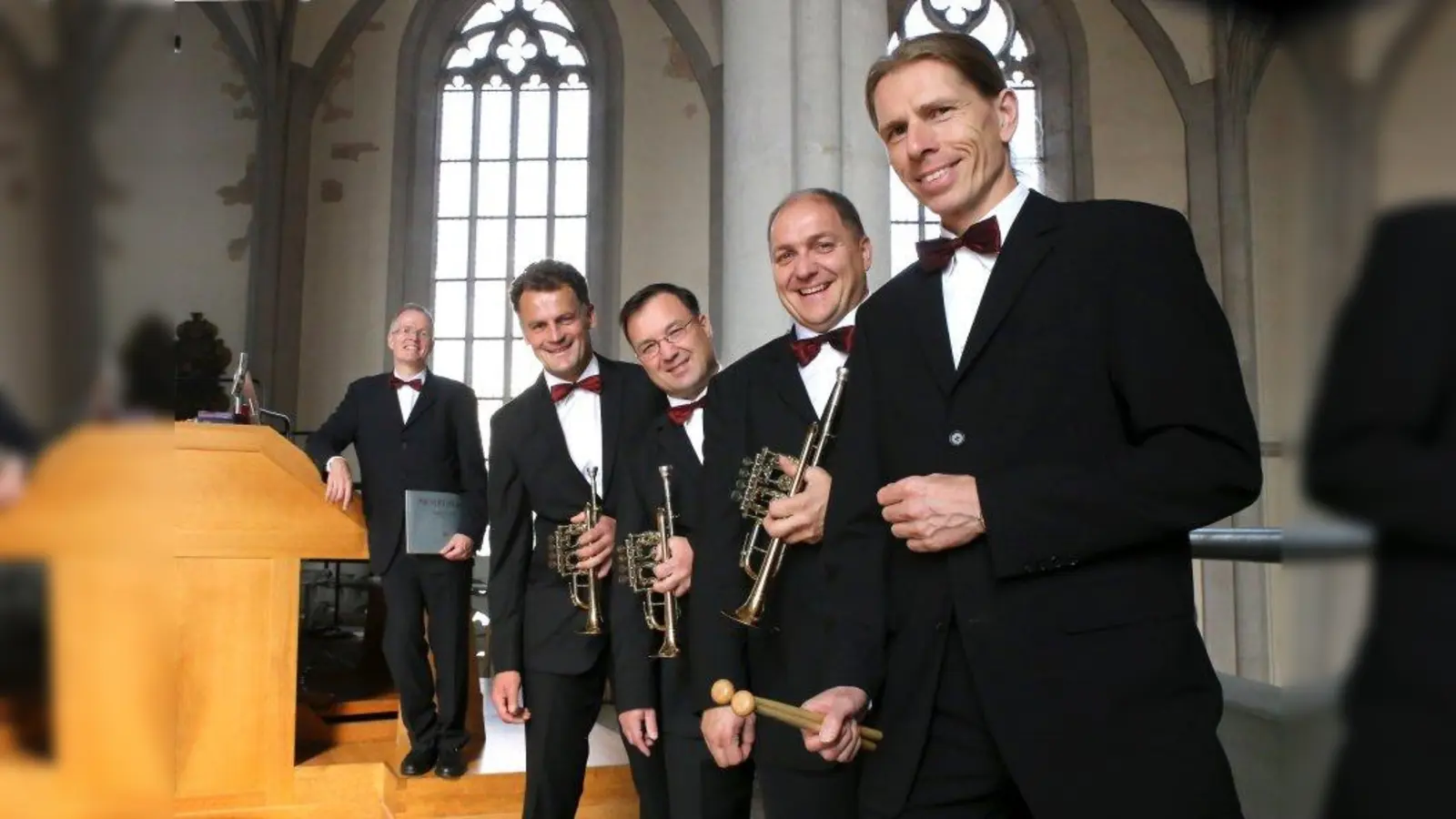 Das Nördlinger Bachtropmpeten Ensemble spielt sein Publikum schwungvoll ins Neue Jahr. (Foto: Nördlinger Bachtrompeten Ensemble)
