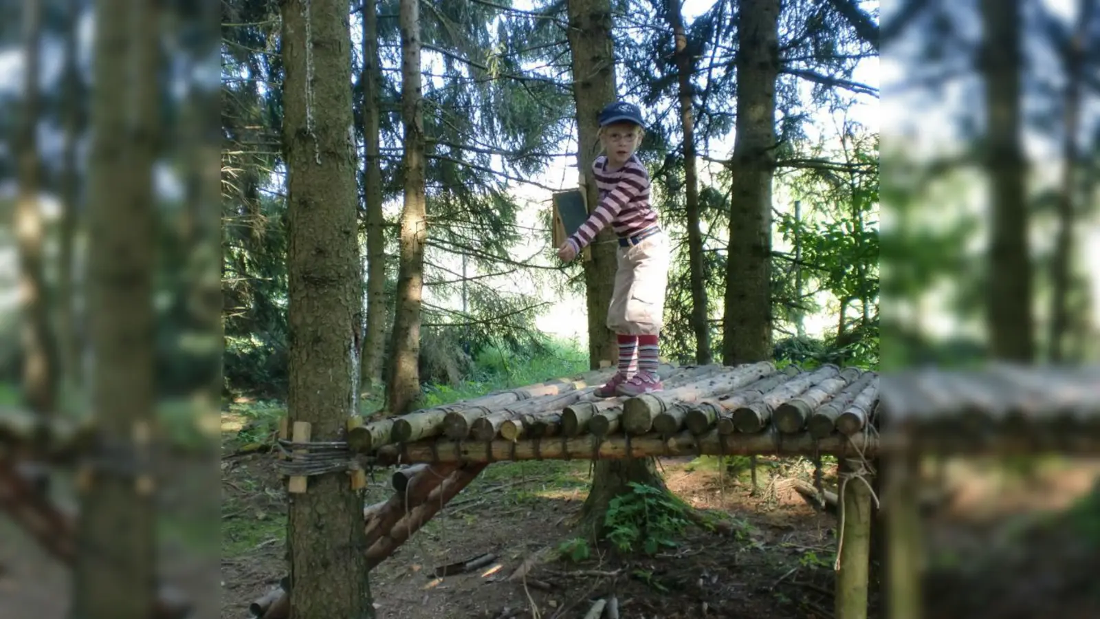 Auf selbst gebauten Spielgeräten in freier Natur - Waldkindergärten bieten hierfür reichlich Gelegenheit. (Foto: ar)