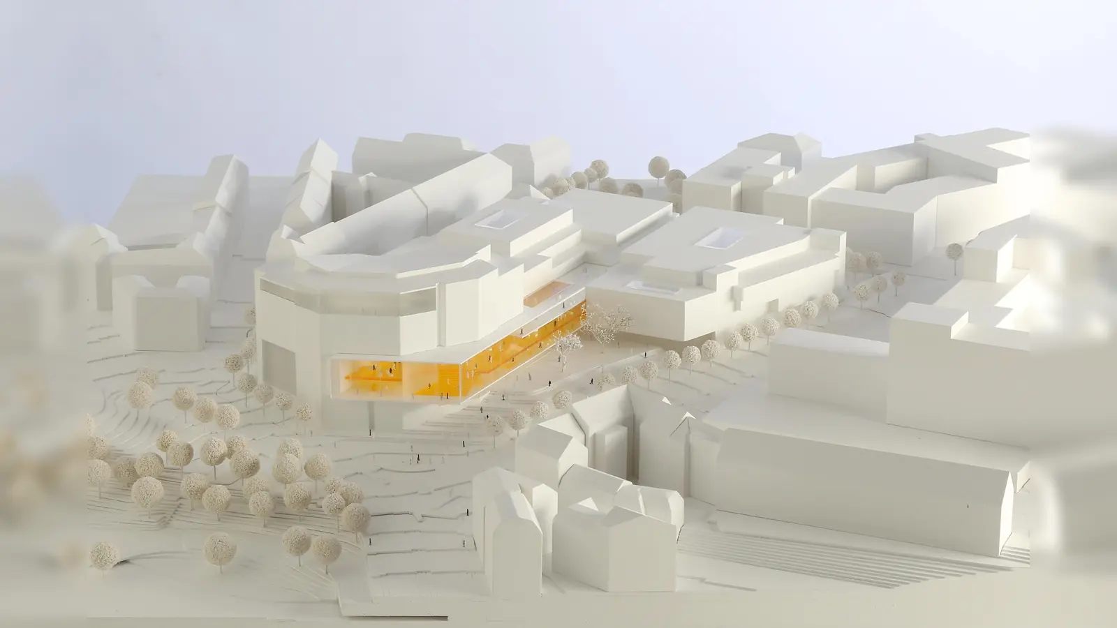 Der Eintwurf des Architekturbüros Henn für den neuen Gasteig schien schon als Wettbewerbsgewinner festzustehen. Jetzt muss die Entscheidung neu getroffen werden. (Foto: © Roland Schmid)