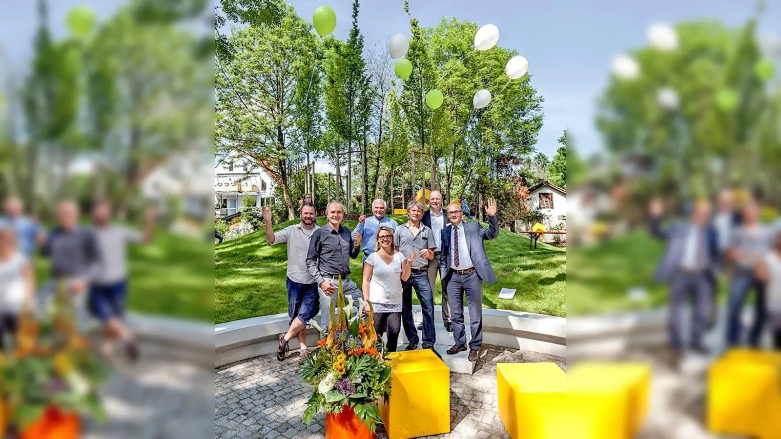 Die Projektbeteiligten: Christoph Heidenhain, Ulrich Rauh, Otto Steinberger, Katharina Sigl, Herbert Danner, Ulf Millauer und Herbert Schmid. 	 (Foto: oh)