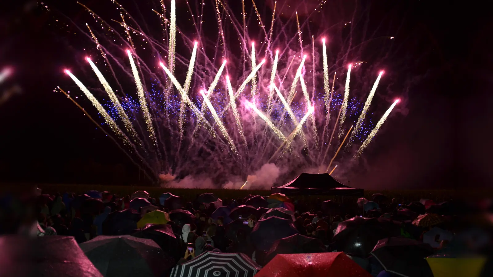 Einen krönenden Abschluss für das Poinger Volksfest bildete das wunderbare Feuerwerk.  (Foto: Thomas Schächtl)