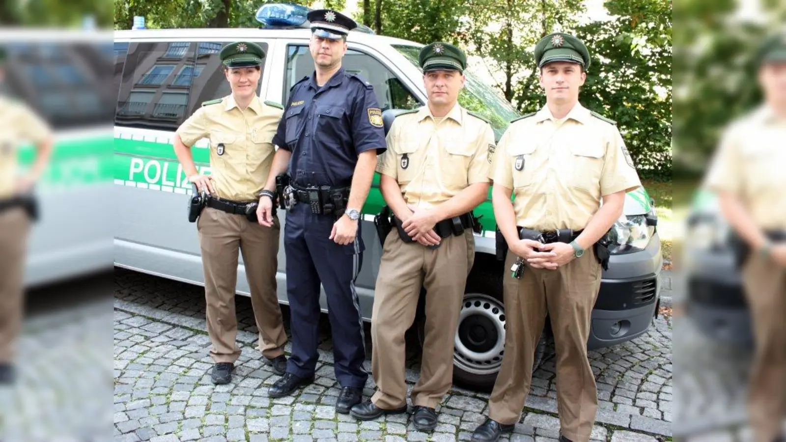 Altes und neues Outfit: PHM Christina Nitsch, PK Stephan Hochkirch, POM Daniel Zschiesche, POM Kai Lorenz (von links). (Foto: job)