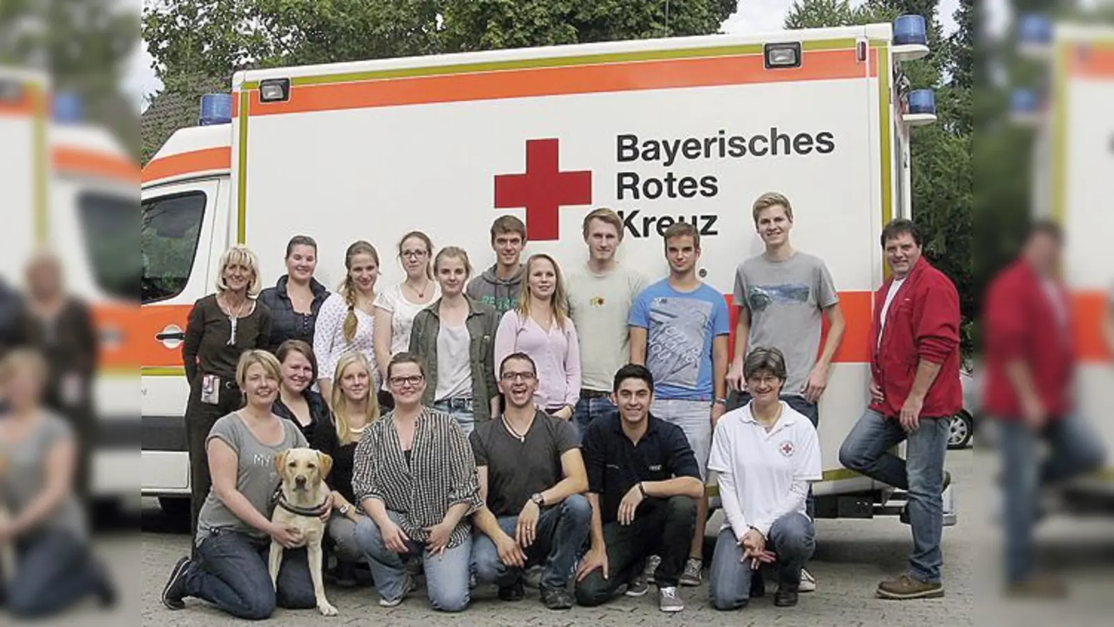 Die Teilnehmer des erfolgreich absolvierten Fachlehrgangs zur Sanitäterausbildung des BRK. 	 (Foto: Löffelmann-Manke)