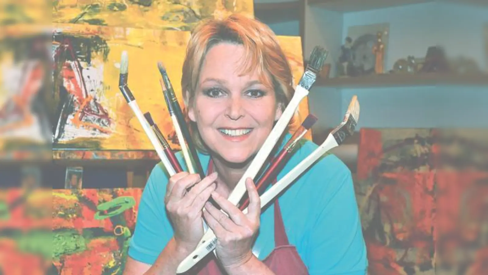 Die Moderatorin Ramona Leiß ist seit langem eine leidenschaftliche Malerin.	 (Foto: VA)