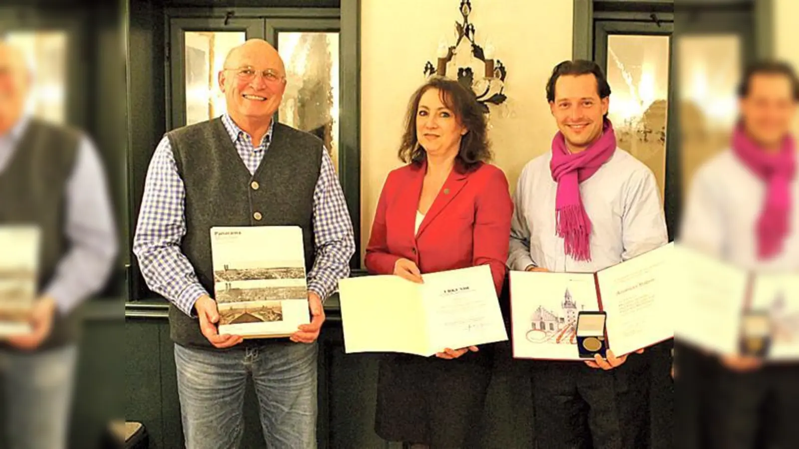 Konrad Engl, Monika Scholz und Andreas Babor und  Ortsvorsitzende Stadtrat Dr. Reinhold Babor	 (F.: privat)