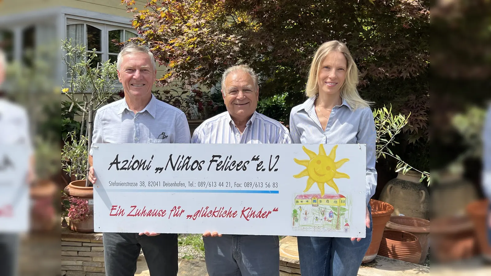 Der Vorstand des engagierten Vereins: Enzo Giardino (Bildmitte), Thomas Krug und Nicole Anetzberger.  (Foto: Azioni Ninos Felices)