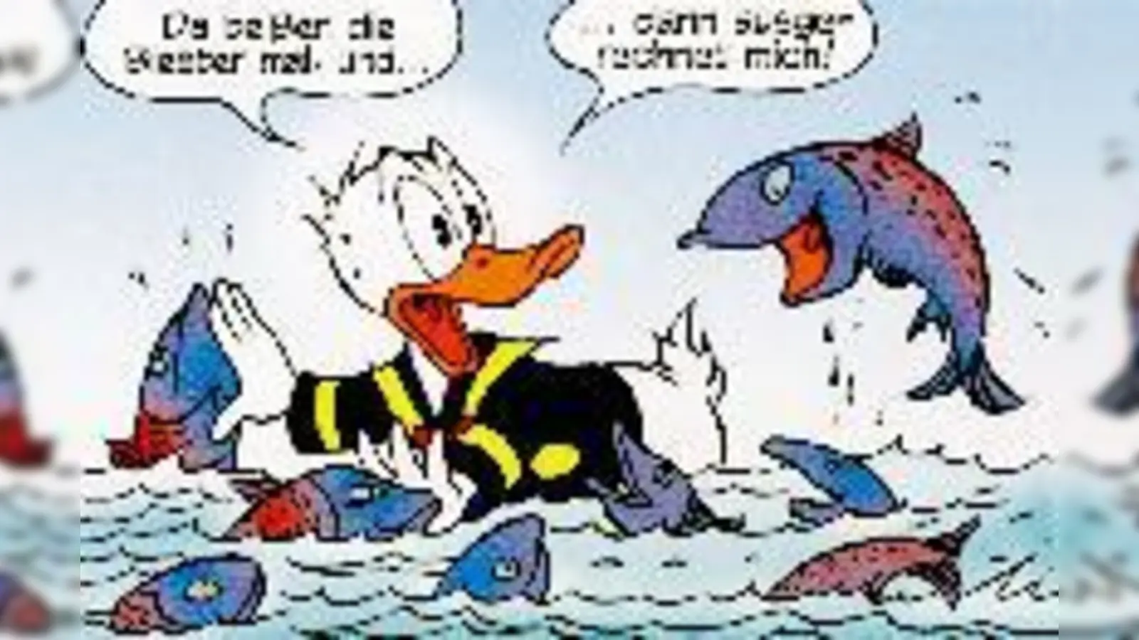 »Anglers Pein« von Jan Gulbransson: Donald im Kampf gegen die Tücken des Alltags.	 (Foto: © Disney, Privat)