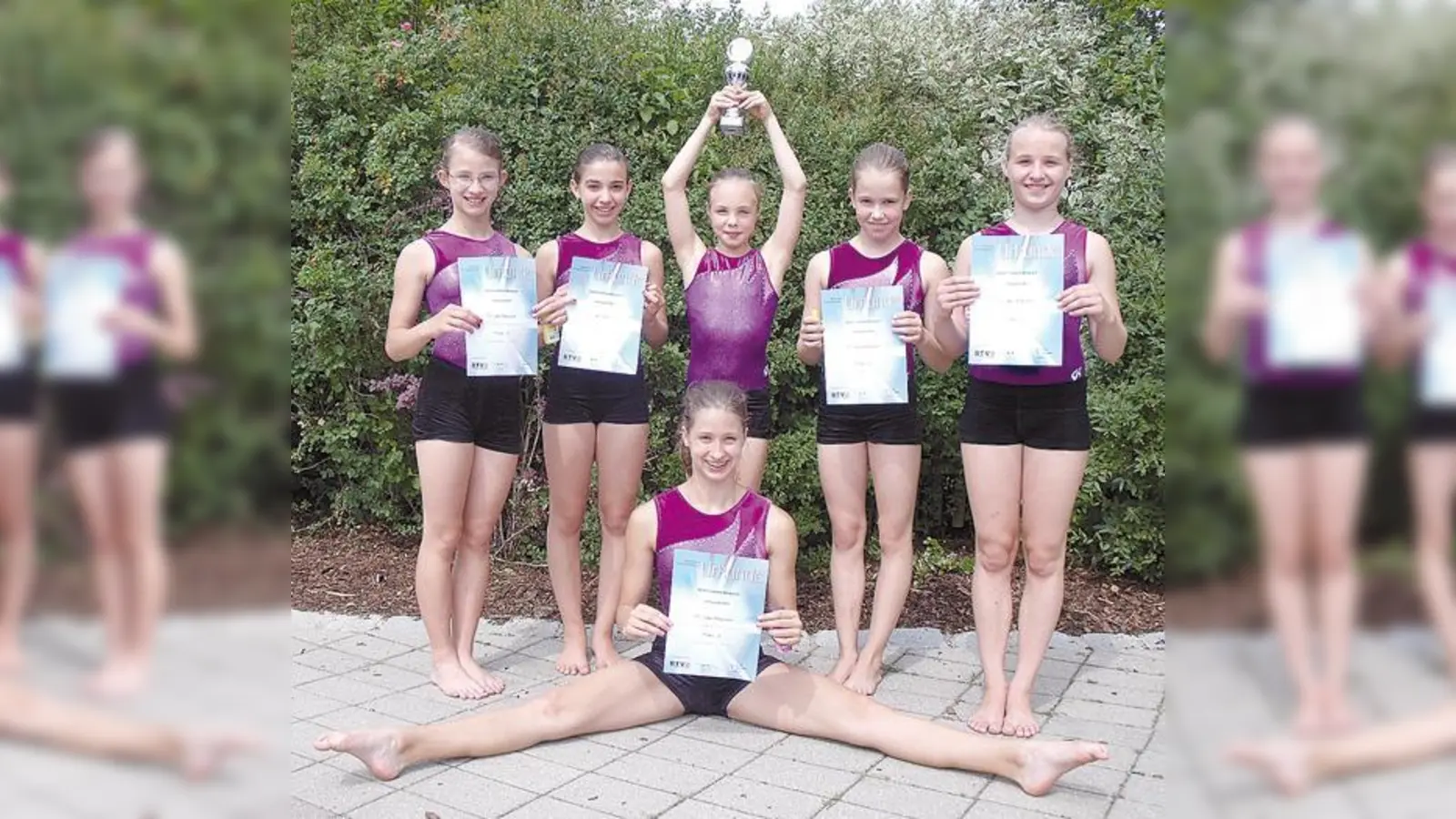 So sehen Bayerische Vizemeisterinnen aus: die  Turnerinnen der Turnerschaft Jahn.  (Foto: VA)