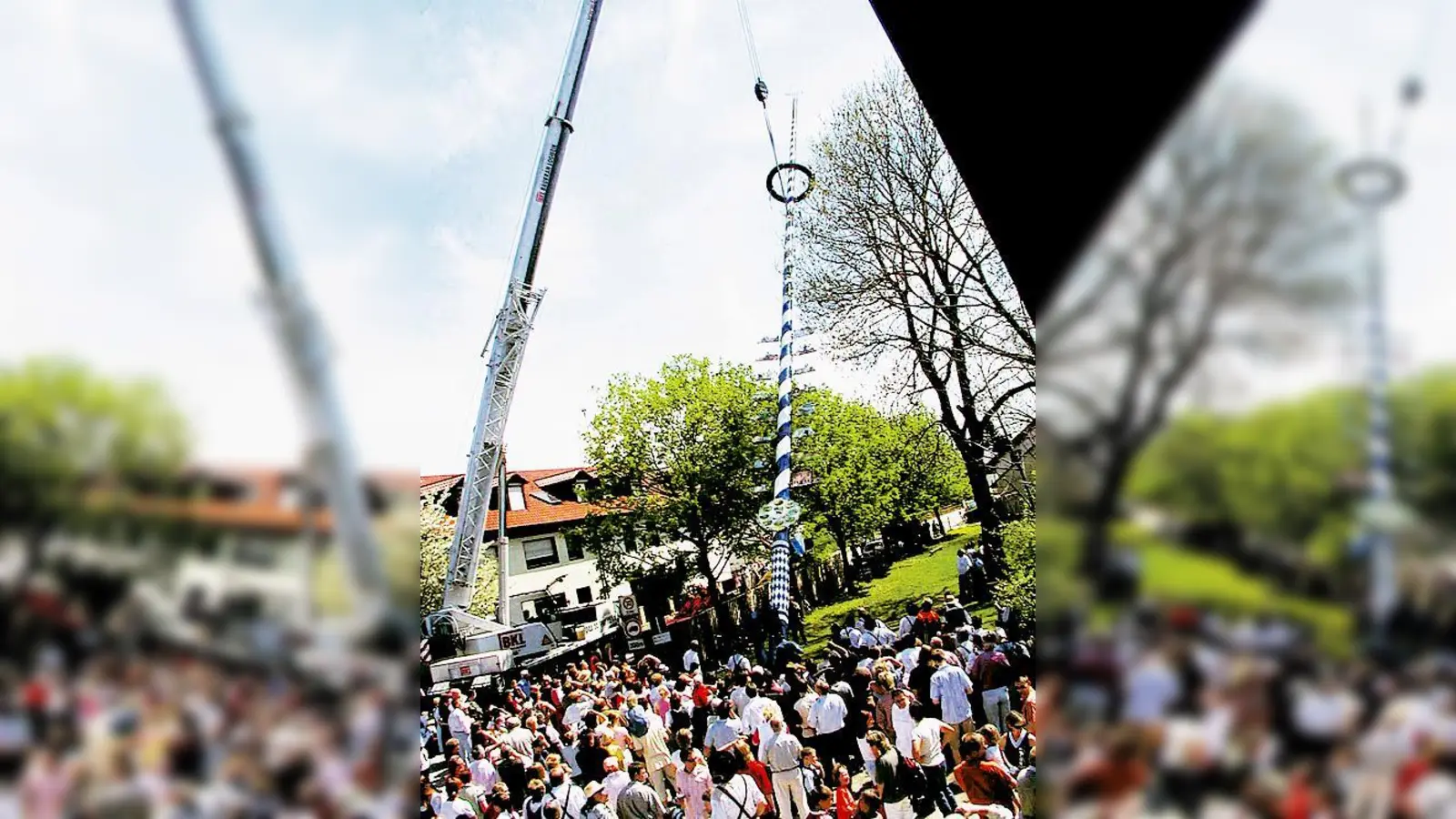 Auch in Unterschleißheim wird ein Kran den Maibaum in die Höhe hieven. 	 (Foto: Maibaumverein Landsham)