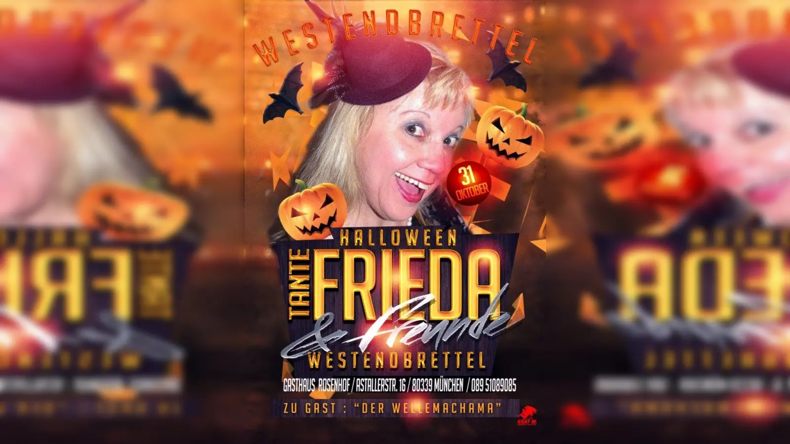 Tante Frieda feiert Halloween im Westend. (Foto: pi)